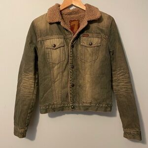 7 For All Mankind Vintage Sherpa Lined Jean Jacket Small